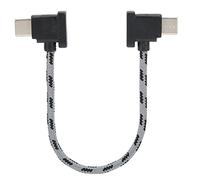 AMONIDA Câble en Nylon de Type C à Angle Droit de 15 Cm, Cordon de Charge à Transfert de Données Rapide, Câble de Synchronisation de Données Idéal pour Air 2 Mini 2 Pocket et Tablettes de Téléphones