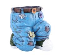 AMONIDA Cache-Pot pour Plantes Succulentes et Fleurs | Forme de pantalon drôle, Pot de fleur en résine, grande ouverture, support de plante décoratif pour la maison, le balcon,