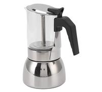 AMONIDA Cafetière Moka en Verre et Acier Inoxydable avec Valve de Pression pour une Saveur Optimale à la Maison ou au café, 1 Ensemble (300ML)