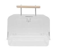 AMONIDA Cage de Transport pour Hamster, Cage de Voyage Portable en Acrylique Transparent pour Petit Animal de Compagnie, Bouteille d'eau et Bol de Nourriture, pour Animaux de Compagnie avec Trous de