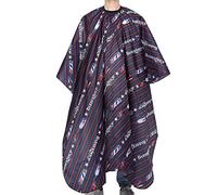 AMONIDA Cape de Coupe de Cheveux pour Barbiers Professionnels et Usage Domestique, Robe en Polyester Doux Réglable pour Adultes et Enfants 58,3 "x 61,8"