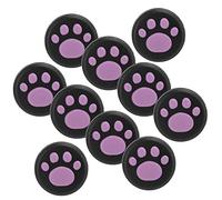AMONIDA Capuchon à Bascule de Joystick Patte de Chat, Couvercle de Poignées de Pouce en Silicone Souple, Protège pour/Lite, 10 Pièces Griffe Rouge sur Noir (Griffe à Poudre à Fond Noir)