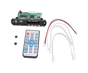 AMONIDA Carte de Décodeur MP3 Bluetooth de Voiture 12 V, Module de Décodeur Bluetooth Version 5.4 à Affichage Numérique LED, Amplificateur au Format HD 1080P MP5 MP3 MP4 avec Télécommande