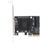AMONIDA Carte D'extension PCI-E vers 5 Ports Module Convertisseur pour Ordinateur avec Puce JMB585, Transmission Stable à Haute Vitesse et fonctionnalité Plug-and-Play