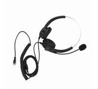 AMONIDA Casque de Centre D'appels à Réduction de Bruit pour Une Communication Claire Port Confortable avec Un Long Câble pour Une Résolution Rapide des Problèmes Compatibilité Universelle (tête de