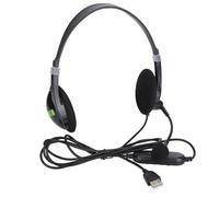 AMONIDA Casque Filaire avec Microphone Antibruit, écouteurs Intra-Auriculaires Confortables pour Le Service Client, USB 3.5mm pour PC (Type USB)