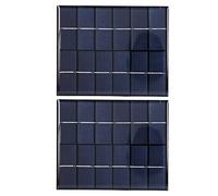AMONIDA Chargeur de Panneau Solaire à Haute Conversion, 2 Pièces, Léger pour L'éclairage Domestique, Batterie 2W en Polysilicium 3.7V