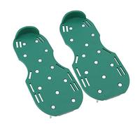 AMONIDA Chaussures D'aérateur de Pelouse avec Sangles à Boucle en Métal pour Un Desserrage et Une Aération Efficaces de l'herbe dans Les Jardins et Les Cours - Matériau PP Haute Résistance (Green)