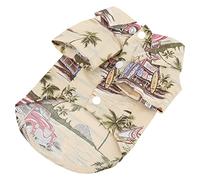 AMONIDA Chemises Hawaïennes pour Chiens, T-Shirt Mignon pour Animaux de Compagnie Tropicaux pour Les Plaisirs d'été, en Coton Doux pour Petits Chiens et Chats (M)