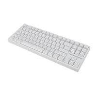 AMONIDA Clavier Mécanique 87 Touches, rétroéclairé RVB, Compact sans Fil 2,4 G BT3.0/5.0 pour Les Jeux et Le Bureau, Blanc