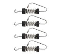 AMONIDA Clips de Drapeau de Pêche 4 Pièces, Clips à Ressort Durables en Acier Inoxydable pour Bateaux, Idéaux pour une Utilisation Marine, Poignée sans Rayures