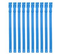AMONIDA Collier de Chèvre Réglable en PU de 23 Pouces, pour Animaux de Ferme, Bétail, Vache, Cheval, Mouton, Marquage de L'état de santé, Paquet de 10 (Blue)
