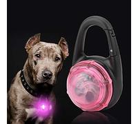 AMONIDA Collier Lumineux pour Animaux de Compagnie, Collier Lumineux LED étanche pour la visibilité la Nuit, 1 unité (Pink)