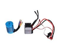 AMONIDA Combo ESC de Moteur sans Balais RC, Ensemble ESC de Moteur sans Balais 4370KV, Ensemble de Contrôleur de Vitesse électrique Ti Color Metal 60A à Haut Rendement, Idéal pour Voiture 1/10 RC