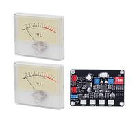 AMONIDA Compteur de Niveau Audio VU Mètre de Haute Précision avec Carte de Pilote pour Kit de Préamplificateur de Bricolage 2 Unités ABS et PCB Durables
