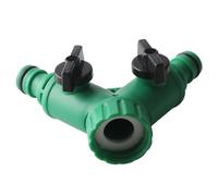 AMONIDA Connecteur de Robinet à 3 Voies, Séparateur de Tuyau D'arrosage Durable, Vanne de Contrôle du Débit d'eau pour L'irrigation du Jardin Domestique, Filetage 3/4", 1 Pièce