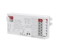 AMONIDA Contrôleur de Bande LED, 5 en 1 RGBW RGB CCT, Mode Variateur 20A, avec Ports de Connexion Rapide et Réglage de l'état de Mise Sous Tension, Idéal pour les Bandes Lumineuses Pro + Longues
