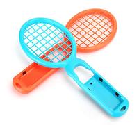 AMONIDA Contrôleur de Jeu de Tennis à détection de Mouvement, Raquette de Tennis Joy Raquette de Tennis Accessoires en Plastique ABS, pour contrôleur de Jeu de Console de Jeu(Red + Blue