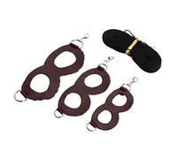 AMONIDA Corde de Traction pour Animaux de Compagnie, Harnais et Laisse Confortables pour Hamster, pour Petits Animaux, 3 Tailles Réglables (Café)