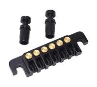 AMONIDA Cordier de Pont de Guitare Réversible Enveloppant pour Guitares électriques de Style EPI, Matériau en Laiton et Fer Durables, Installation Facile, 1 unité (BLACK)
