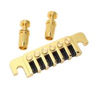 AMONIDA Cordier de Pont de Guitare Réversible Enveloppant pour Guitares électriques de Style EPI, Matériau en Laiton et Fer Durables, Installation Facile, 1 unité (GOLD)