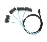 AMONIDA Cordon Adaptateur de Câble de Données, Mini SAS Haute Performance SFF-8643 à SFF-8482, Connecte 4 Disques pour Ordinateur Individuel, 1 Mètre