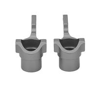 AMONIDA Coupelles de Direction en Alliage D'aluminium de Haute qualité pour Voiture 4WD RC, Mise à Niveau Robuste et Durable, Paquet de 2 (Silver)