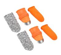 AMONIDA Couteau à Pouce Lame en Acier Inoxydable Durable Outil de Couteau de Cueillette de Légumes Léger pour Adultes, à Pouce en Silicone avec Protège-doigts pour une Récolte Facile