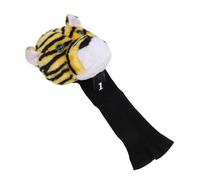 AMONIDA Couverture de Club en Peluche en Nylon, Design Tête de Tigre, Couvre-Chef de Golf, Protecteur pour Clubs N ° 1