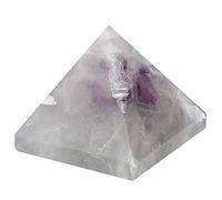 AMONIDA Cristal Pyramide Lapis-lazuli pour la Décoration de la Maison et la Bonne Fortune, Pierre de Guérison 100% Naturelle, Couleur Violette, Base de 3 cm.