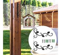 AMONIDA Crochet de Suspension en Fer Durable de Style Européen, pour Pots de Fleurs, Décoration de Jardin pour Atmosphère Romantique de Maison, 2 Pièces, Noir (BLACK)