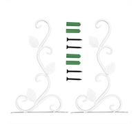 AMONIDA Crochet de Suspension en Fer Durable de Style Européen, pour Pots de Fleurs, Décoration de Jardin pour Atmosphère Romantique de Maison, 2 Pièces, Noir (WHITE)