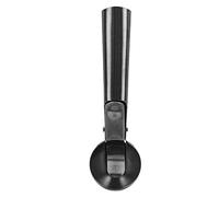 AMONIDA Cuillère à Glace en Acier Inoxydable avec Gâchette à Dégagement Facile pour des Cuillères Parfaites, pour les Amateurs de Desserts, Passe au Lave-vaisselle (BLACK)