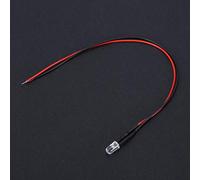 AMONIDA Diode Lumineuse LED Filaire, 10 Pièces, 12V, 5mm, Câble Multicolore pour Afficher L'état, économie D'énergie, 20cm de Long (Cheveux blancs et chauds)