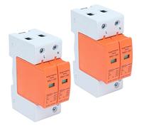 AMONIDA Dispositifs de Protection Contre Les Surtensions 2P 420 V SPD, Parafoudre AC, Disjoncteur Domestique RMU1-C60 avec Fenêtre Visuelle, Lumières Rouges et Vertes pour Install (Imax : 60 kA)