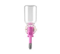 AMONIDA Distributeur d'eau Flexible pour Animaux de Compagnie, Buse en Acier Inoxydable Facile à Nettoyer pour Petits Animaux, 250ml, Rose (Moyen 250ml)