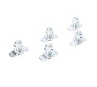 AMONIDA Écrou fileté à Double Cosse en L adapté pour Piste, 5 Pièces, en Acier au Carbone Robuste, pour Lit de Camion, Contrôle du Fret, RV, ATV (Silver)