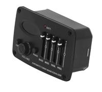 AMONIDA Égaliseur 4 Bandes pour Guitare Acoustique avec Micro Sensible et Construction Durable pour Musiciens en Concert, Design Compact et Léger