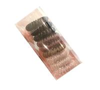 AMONIDA Élastiques à Cheveux en Bobine, Vêtements Confortables, Attaches en Spirale élégantes pour un Usage Quotidien, pour Filles, 1 Paquet (BLACK)