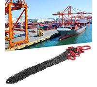 AMONIDA Élingue de Chaîne de Levage, Réglable 2 M 1T Robuste avec Acier, pour Mines, Ports, Bâtiments, Usines Sidérurgiques