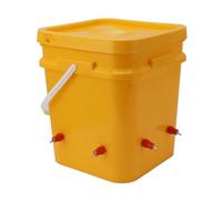 AMONIDA Ensemble de Bols d'alimentation Automatique pour Poulets, 12l, Idéal pour L'hydratation des Volailles, Comprend des Gobelets pour Canards et Oies (Seau + Fesses Tête Rouge)