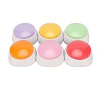 AMONIDA Ensemble de Boutons D'enregistrement Vocal pour Chien, 6 Pièces, Couleurs Vives pour L'entraînement et la Communication des Animaux de Compagnie, en Matériau ABS Durable