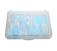 AMONIDA Ensemble de Ciseaux et Brosse à Cheveux Coupe-ongles pour bébé, Kit de Soins Pratique de 9 Pièces pour les Nouveau-nés et les Tout-petits (BLUE)
