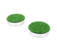 AMONIDA Ensemble de Couvercles de Tasses de Trou de Golf, 2 Pièces, Conception de Pelouse Simulée pour la Pratique de la Mise en Arrière-Cour, Construction en Aluminium