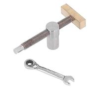 AMONIDA Ensemble de Pinces de Bureau pour le Travail du Bois, Pince Fixe Rapide Réglable en Laiton pour le Bricolage, 2 Pièces (Chien de banc argenté)