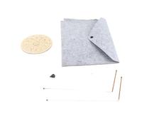 AMONIDA Ensemble de Planches à Pendule pour Tiges de Radiesthésie, 2 Tiges de Radiesthésie en Cuivre, Tapis de Divination Pendule avec Sac en Feutre, Idéal pour la Chasse au Trésor et la Divination