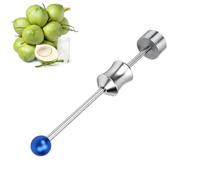 AMONIDA Ensemble Ouvre-Noix de Coco et Grattoir en Acier Inoxydable pour les Cuisiniers à Domicile et le Personnel des Magasins de Fruits, Perce Rapidement les Jeunes Noix de Coco