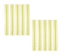 AMONIDA Épines de Reliure Durables pour la Compilation de Feuilles Mobiles avec 10 Bobines en Plastique Longue Durée pour étudiants et Enseignants de 1/2 Po de Diamètre (YELLOW)