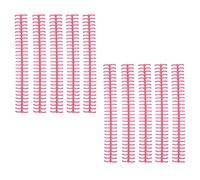 AMONIDA Épines de Reliure Durables pour la Compilation de Feuilles Mobiles avec 10 Bobines en Plastique Longue Durée pour étudiants et Enseignants de 1/2 Po de Diamètre (PINK)