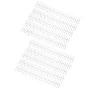 AMONIDA Épines de Reliure Durables pour la Compilation de Feuilles Mobiles avec 10 Bobines en Plastique Longue Durée pour étudiants et Enseignants de 1/2 Po de Diamètre (WHITE)